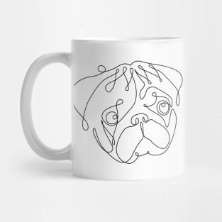 One Line Pug Mug